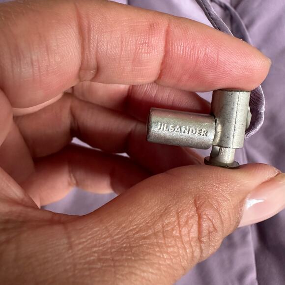 Jil Sander Asymmetrical Zipper Puff Mid Length Coat Jacket Size 38 Lavender - Picture 3 of 9